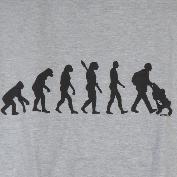 Retreez Funny New Dad Evolution of Dad Fathers Day T-Shirt Cotton Size Large - Picture 2 of 5